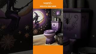 1951 Witch Style Toilet Decor Spooky and Charming Bathroom Makeover [upl. by Erodroeht]