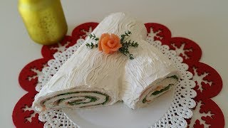 Tronchetto di Natale salato Ricetta senza cottura [upl. by Ellesirg877]