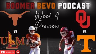 Boomer Bevo Podcast  OU v Tennessee  Texas v ULM Preview  Ep 132 [upl. by Karilla]