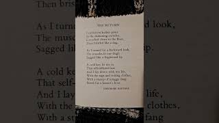 The Return by Theodore Roethke [upl. by Aniehs]