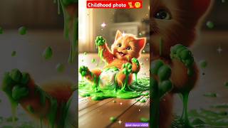 Childhood photo 🐈🤭  Catdancev2025 shorts kittens catlover 094 [upl. by Analat837]