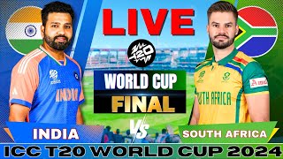 🔴 Live India vs South Africa T20 World Cup Final Live Match Score  IND vs SA Live match Today [upl. by Elden]