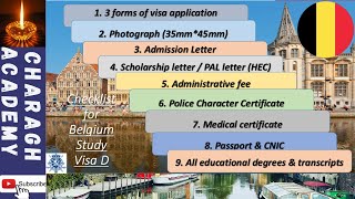 Visa D – Long stay  Checklist for Belgium Study Visa D [upl. by Ahsimet]