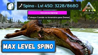 MAX LEVEL SPINO TAMING ARK SURVIVAL EVOLVED MOBILE domando Spino level máximo [upl. by Enidan347]