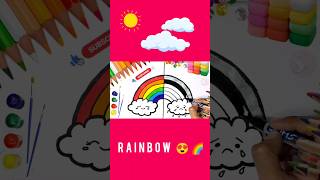 Rainbow Drawing easy steps drawing satisfying viralshorts shorts viral rainbow [upl. by Ahtiekal61]