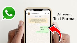 How to Make Different Text Format in WhatsApp  Full Guide [upl. by Drofdarb]