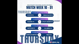 De Elite FA VS Immaculate FC  Dynasty Scouting League  WK 10 [upl. by Notlim]