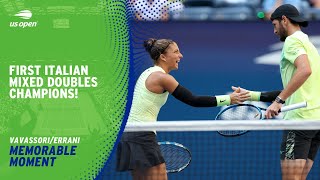 Vavassori and Errani Become FirstEver Italian Mixed Doubles Champions  2024 US Open Final [upl. by Anehsat]