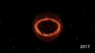 Blast Wave from a Stellar Explosion Simulation of Supernova 1987A [upl. by Hatfield945]