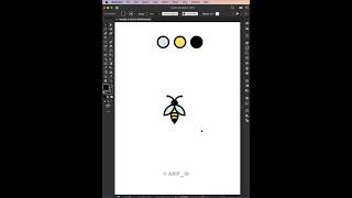 Adobe Illustrator Simple Bee Vector adobeillustratordesign [upl. by Natanoy]