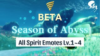 Season of Abyss  All Spirit Emotes Sky  Children of the Light [upl. by Ettevy]