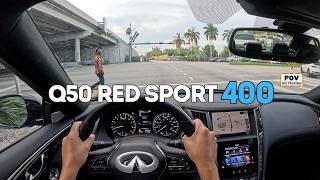 2024 Infiniti Q50 Red Sport 400 POV Drive Silent Review [upl. by Orren]