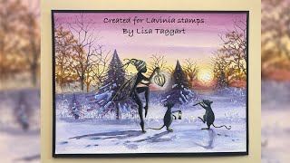 Snow Dance by Lisa Taggart  A Lavinia Stamps Tutorial [upl. by Adnahc157]