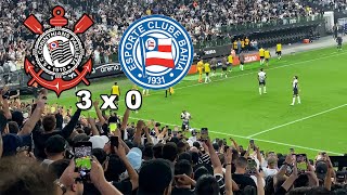 Corinthians 3 x 0 Bahia  react da torcida no estádio  Brasileirão 2024 [upl. by Viccora]