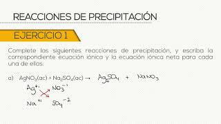 QI Cap 42 Reacciones en disolución acuosa  Precipitación [upl. by Anah225]