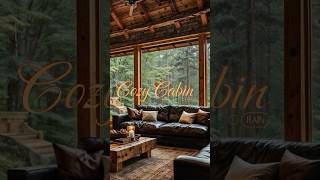 Cozy Cabin with Rain Fireplace amp Jazz  Natures Calm Vibes 🎶🔥🌧️ [upl. by Ahseat]