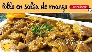 Pollo con salsa de mango  Cocina de Addy [upl. by Dorran]