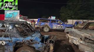 2024 Webster Demolition Derby  Stock Fullsize CARNAGE CAM [upl. by Nrojb]