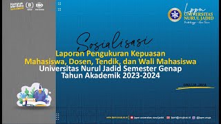 Sosialisasi Laporan Pengukuran Kepuasan Semester Genap TA 20232024 [upl. by Enilesor]