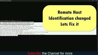 How to Fix quotSSH Remote Host Identification Has Changedquot Error Closed SSH error [upl. by Redford]