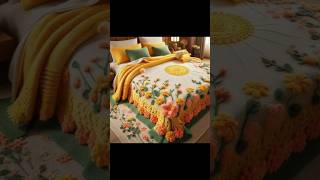 crochet bedsheets designhow to make crochet flow  shorts [upl. by Benton]