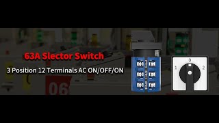 63A 3 Position 12 Terminals Selection Cam Rotary Changeover Switch  How to Work and Wiring [upl. by Alisia]