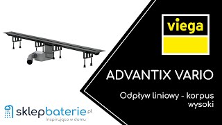 Odpływ liniowy korpus wys 95150 mm Advantix Vario Viega 686277  SklepBateriepl [upl. by Lynnelle]