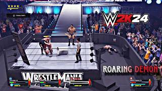 WWE 2K24  The Rock vs Brock Lesnar vs Umaga vs Daniel Bryan vs Sting  5 Way Elimination Match [upl. by Dyke]