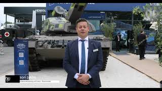 Rheinmetall unveils Leopard 2 with Skyranger 35 at EUROSATORY 2024 [upl. by Kulseth917]