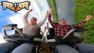 Hyperia Rider Cam POV  FIRST EVER RIDE  Thorpe Park [upl. by Nerual]