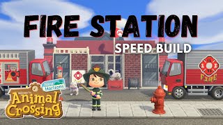 Animal Crossing City Fire Station  Realistic City Build [upl. by Lazes]