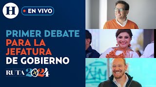 Primer debate entre candidatos a la Jefatura de Gobierno de la Ciudad de México  RUTA 2024 [upl. by Aramad]