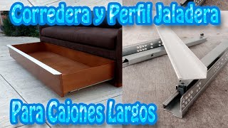 COMO HACER UN CAJÓN LARGO  CORREDERA OCULTA  PERFIL JALADERA elmueblemoderno [upl. by Krystal]