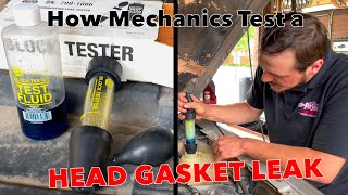 Easy way mechanics diagnose a leaking head gasket [upl. by Aidnic]