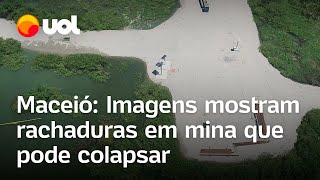 Maceió Imagens aéreas mostram rachaduras gigantes em mina da Braskem que pode afundar veja vídeo [upl. by Connolly279]