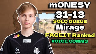 m0NESY SOLOQ 31 Kills Mirage FACEIT July 12 2024  CS2 POV [upl. by Hbahsur]