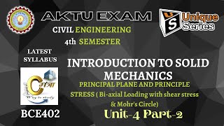 🔴 U4P2 INTRODUCTION TO SOLID MECHANICS  Civil Engineering  ISM SOM AKTU  Latest Syllabus [upl. by Sianna83]