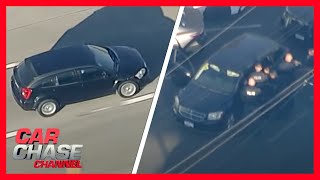 FULL POLICE CHASE Pursuit suspects surrender after highspeed chase  Car Chase Channel [upl. by Emiaj]