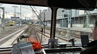 Führerstandsmitfahrt Einfahrt Stuttgart Hauptbahnhof Roter Flitzer Schienenbus VT 98 S21 Sonderzug [upl. by Abigael983]