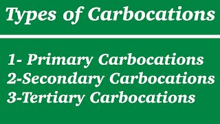 Types of Cabocation  Primary Secondary amp Tertiary Carbocations  Very Easy Method [upl. by Katuscha]