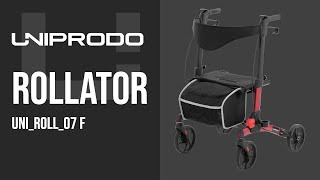 Rollator Uniprodo UNIROLL07 F  Produktpræsentation 10250607 [upl. by Akinam974]