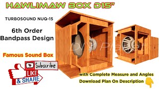 Halimaw Box D15 Simplified TURBOSOUND NUQ115 Bandpass subwoofer box designs [upl. by Ennaegroeg]