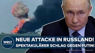 UKRAINEKRIEG Spektakulär Schlag gegen Putin Neue Attacke in Russland TreibstoffSchiff versenkt [upl. by Aicertap]