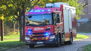 Bullhorn IGSWagen M71 Brandweer Vilvoorde met spoed naar een Incident met Gevaarlijke Stoffen [upl. by Illoh943]