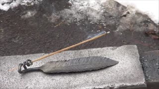 Blacksmithing  Forging A Feather Incense Burner  Highlight Video [upl. by Kruter844]