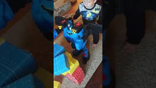 DC Super Friends Batbot vs Blocks [upl. by Lleval]