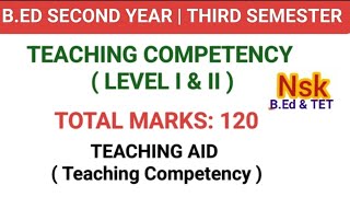 BED SECOND YEAR  THIRD SEMESTER  TEACHING COMPETENCY [upl. by Calley]