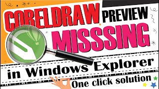 CorelDRAW Thumbnails  Preview Missing for CDR Files in File Explorer dtptips coreldraw cdr [upl. by Garlan]