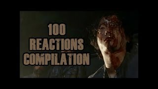 Glenn  Walking Dead S07E01  100 Reactions Compilation [upl. by Hsetim]