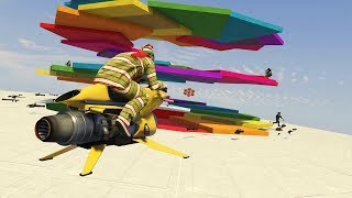 MOTOS VOLADORAS vs RPG  SUPER EPICO  MINIJUEGO GTA V ONLINE  Kosi023 [upl. by Dahaf114]